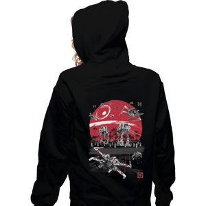 Shirts Zippered Hoodies, Unisex / Small / Black Battle on the beach