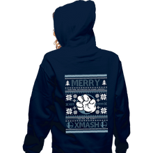 Load image into Gallery viewer, Shirts Zippered Hoodies, Unisex / Small / Navy Merry Xmash

