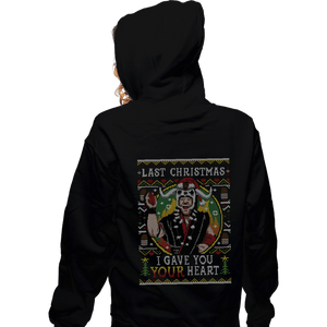 Daily_Deal_Shirts Zippered Hoodies, Unisex / Small / Black Ugly Sweater Of Doom
