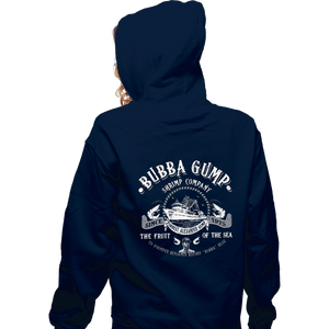 Daily_Deal_Shirts Zippered Hoodies, Unisex / Small / Navy Bubba Gump Shrimp Company