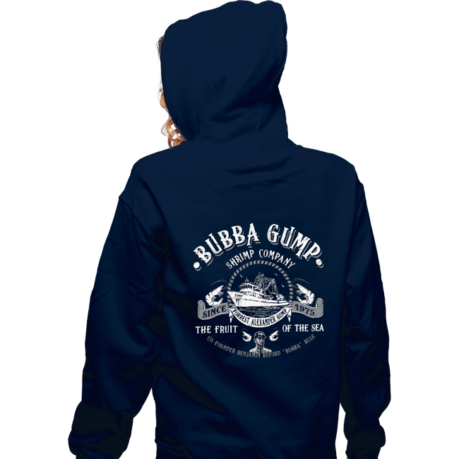 Daily_Deal_Shirts Zippered Hoodies, Unisex / Small / Navy Bubba Gump Shrimp Company