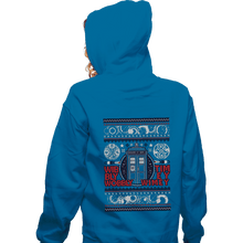 Load image into Gallery viewer, Shirts Zippered Hoodies, Unisex / Small / Royal Blue Timey Wimey Christmas

