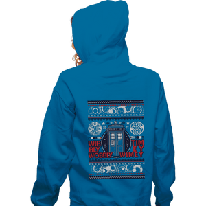 Shirts Zippered Hoodies, Unisex / Small / Royal Blue Timey Wimey Christmas
