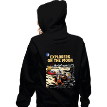 Load image into Gallery viewer, Daily_Deal_Shirts Zippered Hoodies, Unisex / Small / Black Explorers On The Moon
