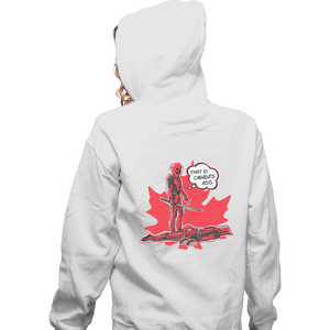 Shirts Zippered Hoodies, Unisex / Small / White Canada's Ass
