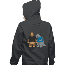 Load image into Gallery viewer, Daily_Deal_Shirts Zippered Hoodies, Unisex / Small / Dark Heather Stupid Kaijus!
