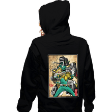 Load image into Gallery viewer, Daily_Deal_Shirts Zippered Hoodies, Unisex / Small / Black Green Ranger Woodblock
