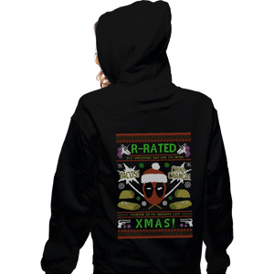 Shirts Zippered Hoodies, Unisex / Small / Black Rated R Christmas