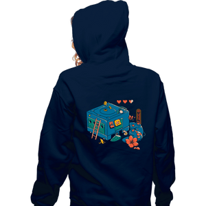 Daily_Deal_Shirts Zippered Hoodies, Unisex / Small / Navy Gamecube Remix
