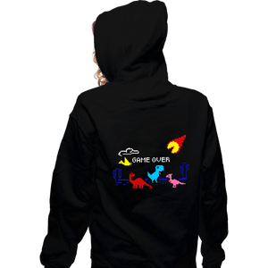 Daily_Deal_Shirts Zippered Hoodies, Unisex / Small / Black 8 Bit Extinction