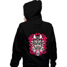 Load image into Gallery viewer, Shirts Zippered Hoodies, Unisex / Small / Black Demon Mask
