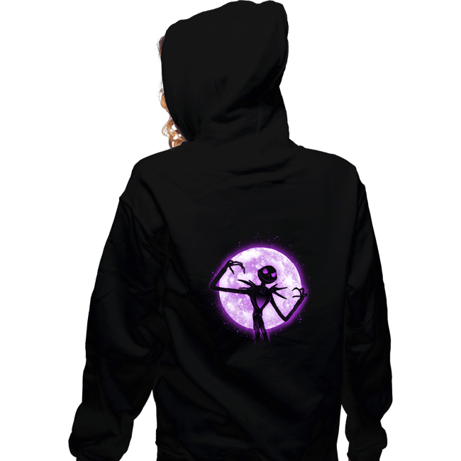 Shirts Zippered Hoodies, Unisex / Small / Black Moonlight Skeleton