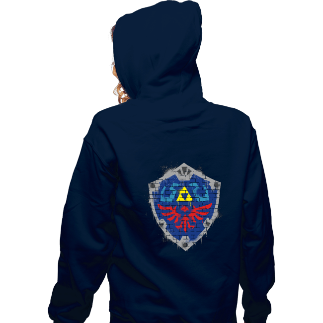 Secret_Shirts Zippered Hoodies, Unisex / Small / Navy Shield Spray