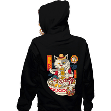 Load image into Gallery viewer, Daily_Deal_Shirts Zippered Hoodies, Unisex / Small / Black Ramen Cat Pirate
