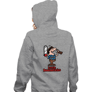 Daily_Deal_Shirts Zippered Hoodies, Unisex / Small / Sports Grey Little Boomsticks