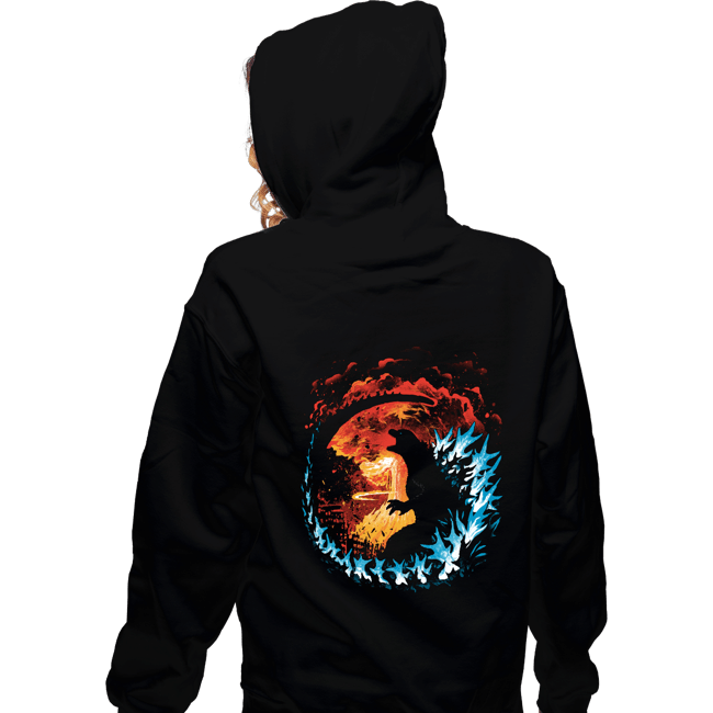 Daily_Deal_Shirts Zippered Hoodies, Unisex / Small / Black Atomic Destruction