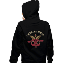 Load image into Gallery viewer, Secret_Shirts Zippered Hoodies, Unisex / Small / Black Cute As Heck
