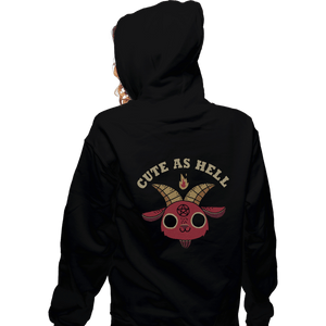 Secret_Shirts Zippered Hoodies, Unisex / Small / Black Cute As Heck