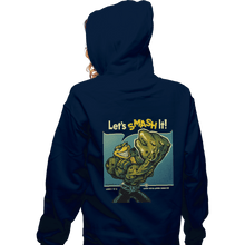 Load image into Gallery viewer, Shirts Zippered Hoodies, Unisex / Small / Navy Rash Can Smash
