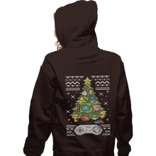 Load image into Gallery viewer, Shirts Zippered Hoodies, Unisex / Small / Dark Chocolate A Classic Gamers Christmas
