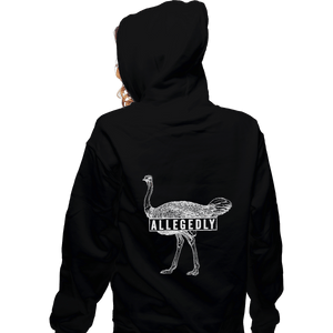 Shirts Pullover Hoodies, Unisex / Small / Black Allegedly Ostrich