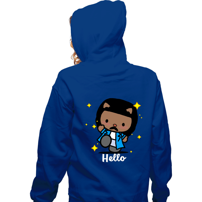 Daily_Deal_Shirts Zippered Hoodies, Unisex / Small / Royal Blue Hello