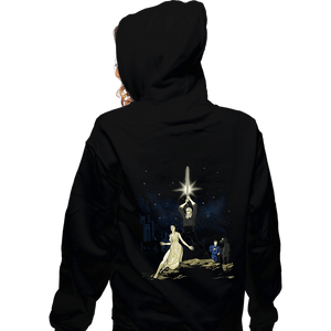 Daily_Deal_Shirts Zippered Hoodies, Unisex / Small / Black A White Wolf