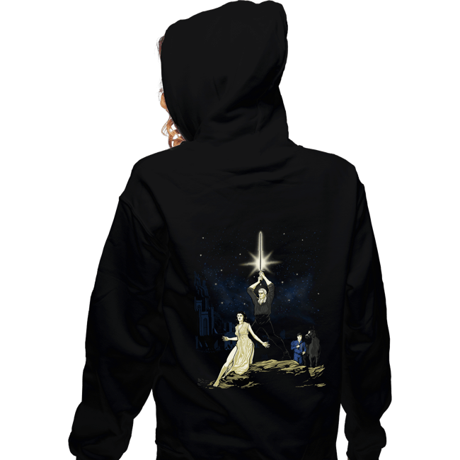 Daily_Deal_Shirts Zippered Hoodies, Unisex / Small / Black A White Wolf