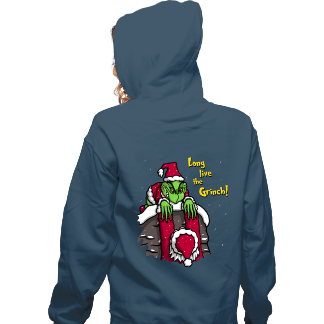 Secret_Shirts Zippered Hoodies, Unisex / Small / Indigo Blue Long Live The Grinch!