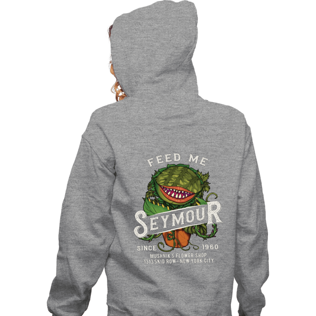 Secret_Shirts Zippered Hoodies, Unisex / Small / Sports Grey Feed Me Seymour!