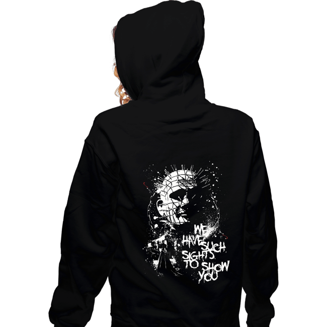 Daily_Deal_Shirts Zippered Hoodies, Unisex / Small / Black Pinhead Splatter