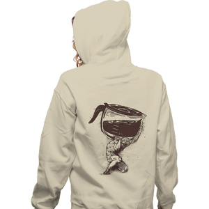 Daily_Deal_Shirts Zippered Hoodies, Unisex / Small / White Coffee Atlas