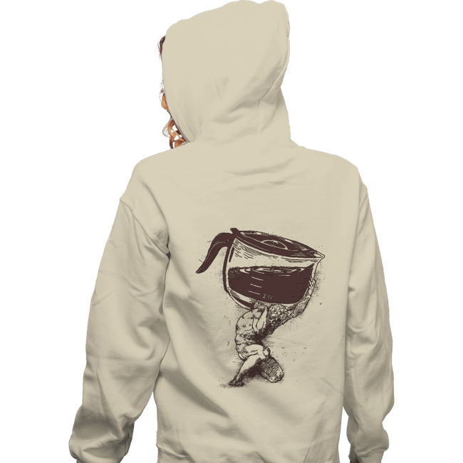 Daily_Deal_Shirts Zippered Hoodies, Unisex / Small / White Coffee Atlas