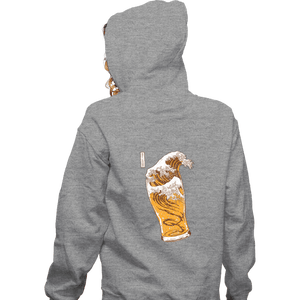 Daily_Deal_Shirts Zippered Hoodies, Unisex / Small / Sports Grey The Great Beer Wave
