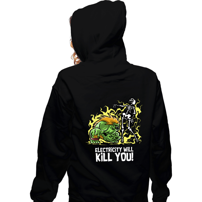 Daily_Deal_Shirts Zippered Hoodies, Unisex / Small / Black Electricity Will Kill You