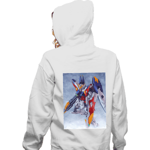 Daily_Deal_Shirts Zippered Hoodies, Unisex / Small / White Wing Zero Watercolor