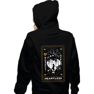 Secret_Shirts Zippered Hoodies, Unisex / Small / Black Heartless Tarot Card