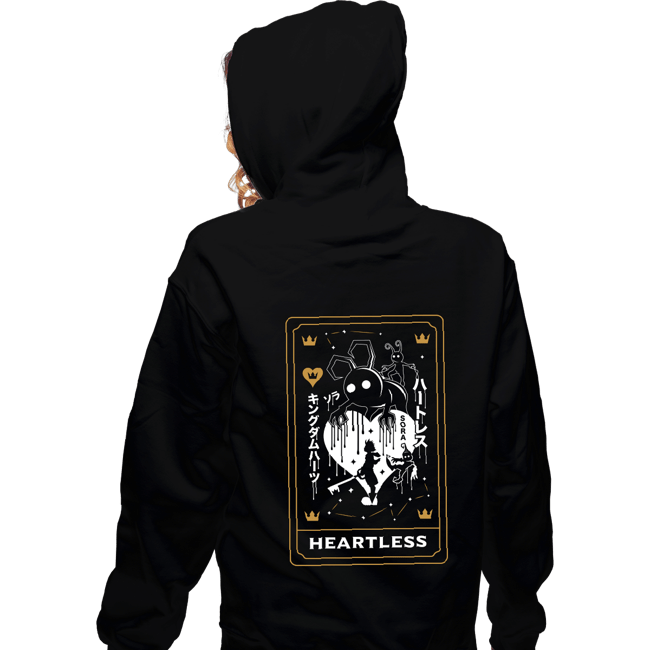 Secret_Shirts Zippered Hoodies, Unisex / Small / Black Heartless Tarot Card