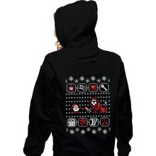 Load image into Gallery viewer, Shirts Zippered Hoodies, Unisex / Small / Black Santa Of The Yolk Folk
