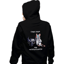 Load image into Gallery viewer, Daily_Deal_Shirts Zippered Hoodies, Unisex / Small / Black Take Over Middle Earth
