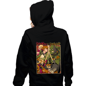 Daily_Deal_Shirts Zippered Hoodies, Unisex / Small / Black Samurai Sukubi vs Shurekku