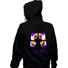 Load image into Gallery viewer, Shirts Zippered Hoodies, Unisex / Small / Black Luna Moon
