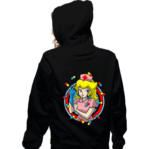 Secret_Shirts Zippered Hoodies, Unisex / Small / Black Nurse Toadstool 182