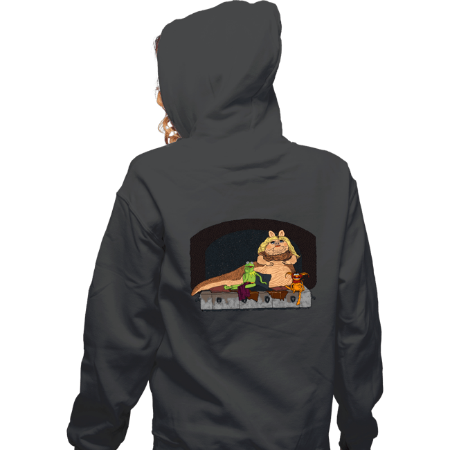 Daily_Deal_Shirts Zippered Hoodies, Unisex / Small / Dark Heather Piggy The Hutt