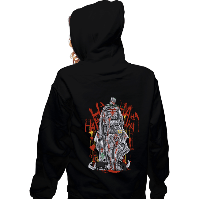Shirts Zippered Hoodies, Unisex / Small / Black Bat Statue