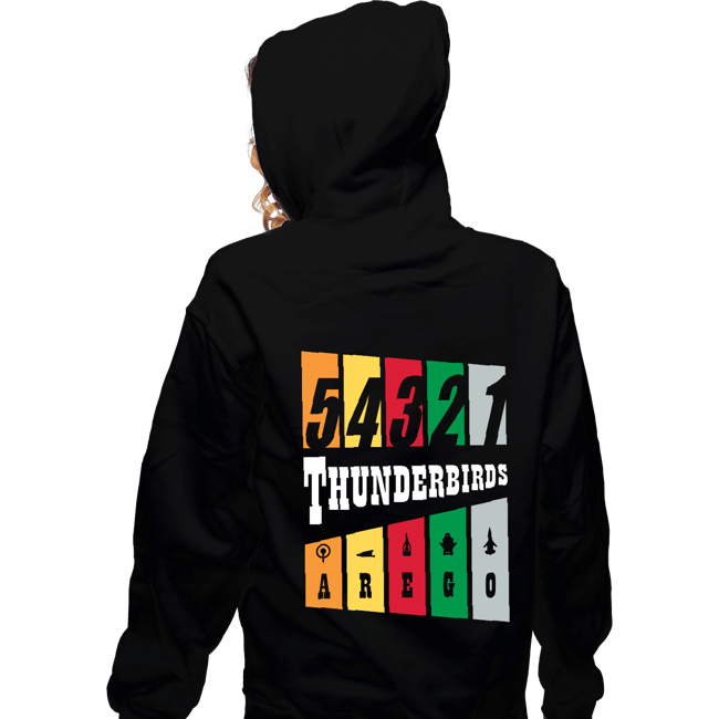 Daily_Deal_Shirts Zippered Hoodies, Unisex / Small / Black Thunderbirds Are Go