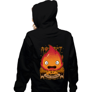 Shirts Zippered Hoodies, Unisex / Small / Black Fire Demon