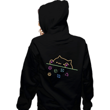 Load image into Gallery viewer, Daily_Deal_Shirts Zippered Hoodies, Unisex / Small / Black Neon DND Cat

