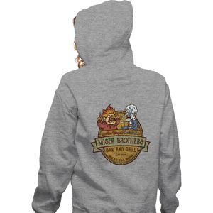 Daily_Deal_Shirts Zippered Hoodies, Unisex / Small / Sports Grey Miser Bros Bar