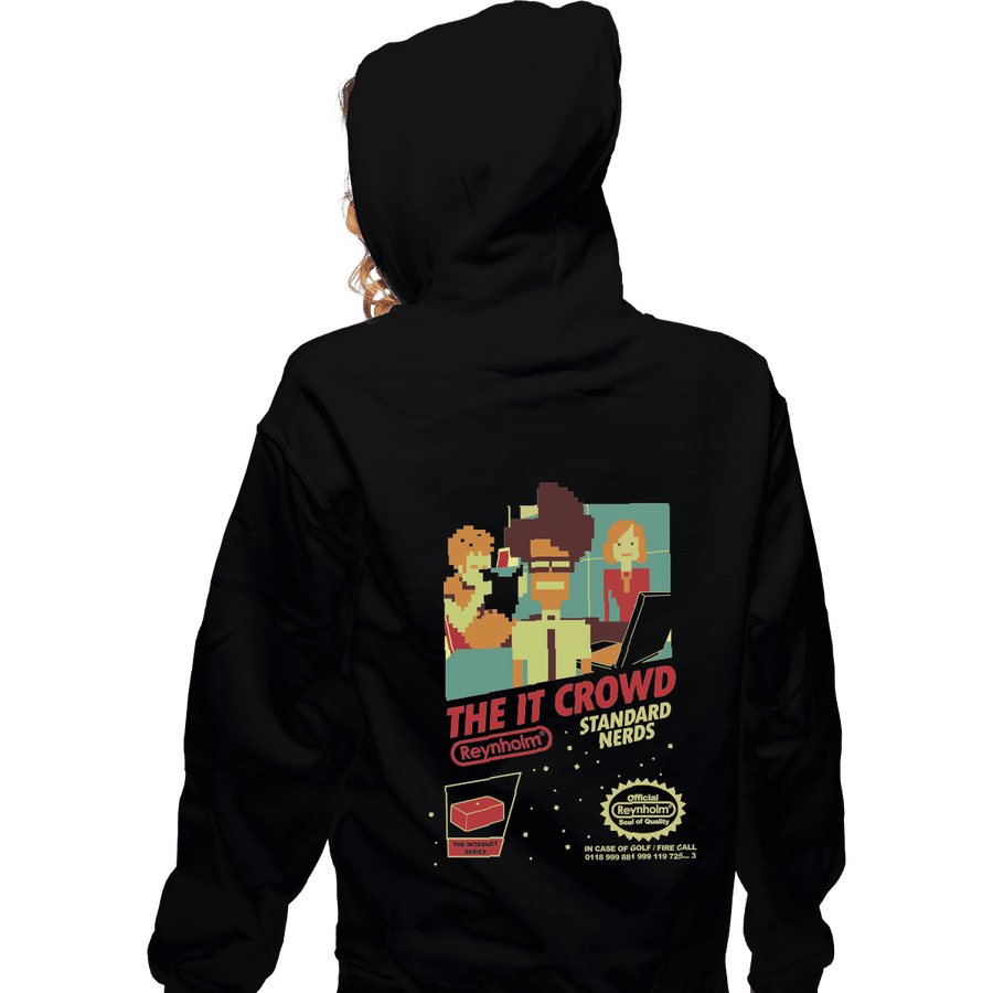 Shirts Zippered Hoodies, Unisex / Small / Black Standard Nerds NES
